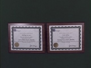 Jamie Kinney Consulting Certification plaques